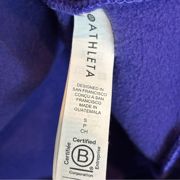 Athleta Altitude Polartec Half Zip Pullover Sweatshirt Noble Blue Purple S - Picture 11 of 13